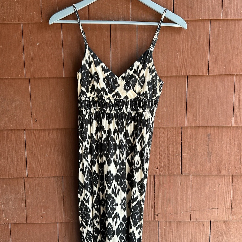 LOFT Black/Cream Maxi Dress- Size XXS Petite.
